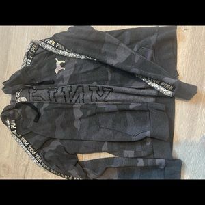 Victoria’s Secret pink sequin hoodie women’s size large NWOT